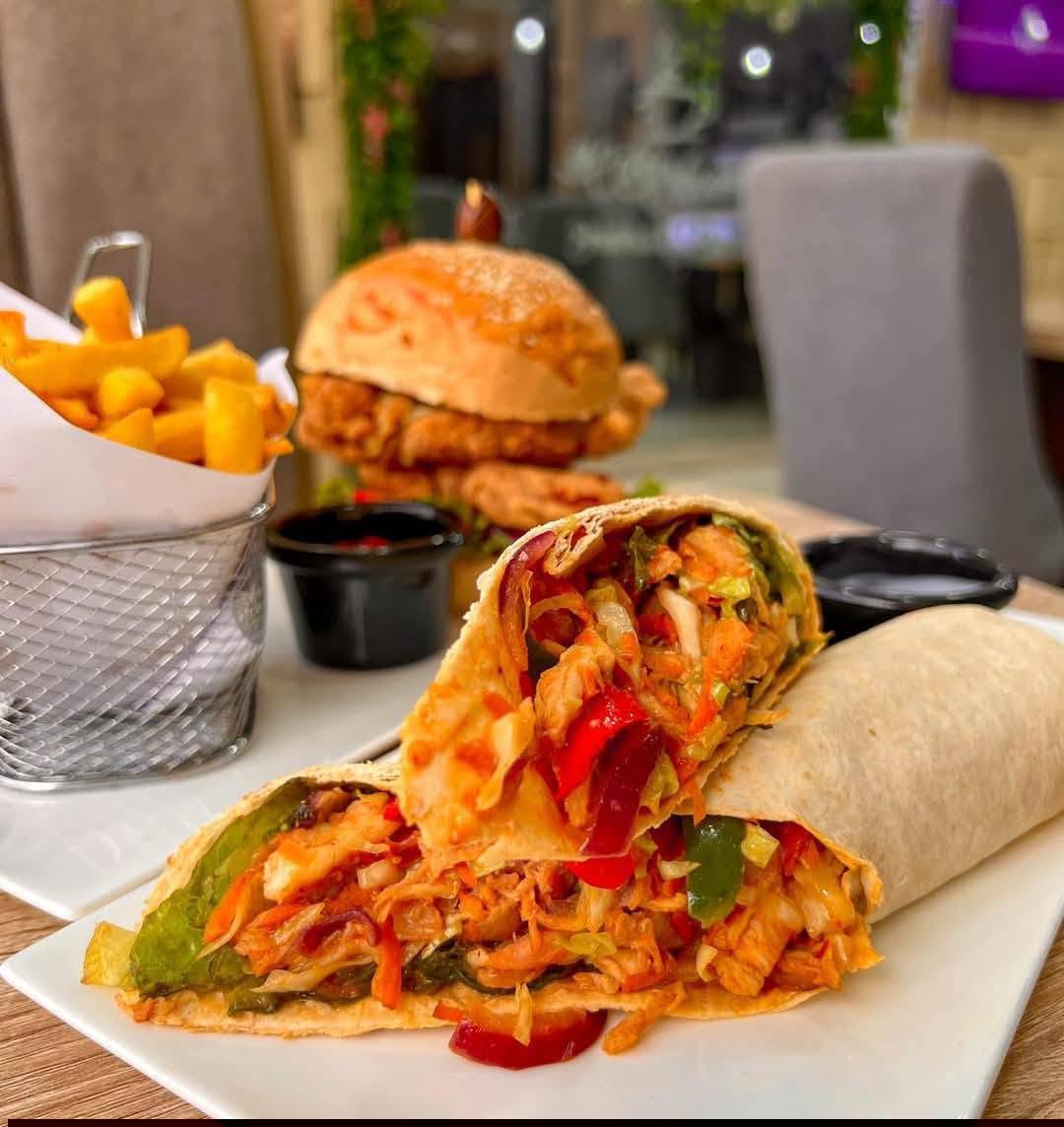 Chicken Wrap & Fries